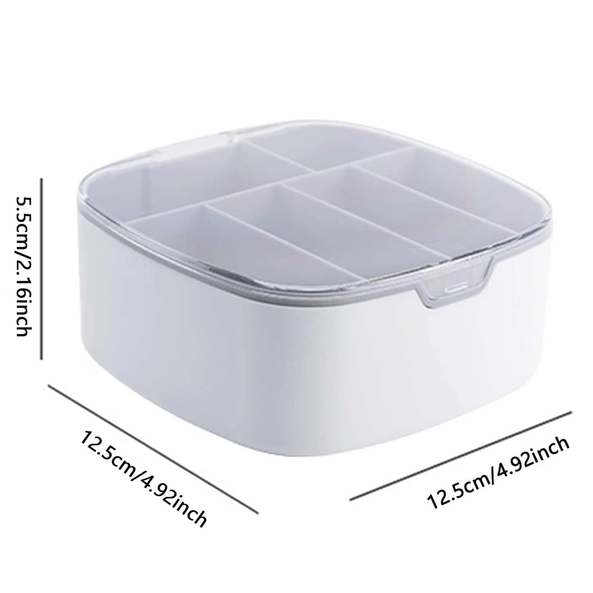 1pc-Data cable storage box, dust-proof split charging cable storage and management box, plastic desktop phone charging cable sor