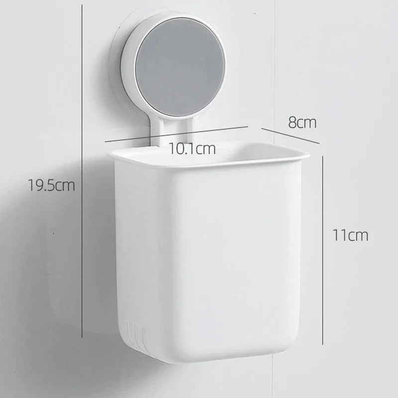 Toothbrush Wall Mounted Holder Toothpaste Mouth Cup Waterproof Holder Drill-FreeBathroom Storage Shelf Portable Rack Organize