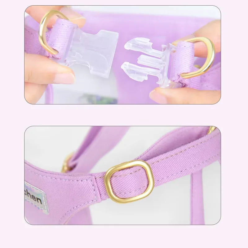 Puppy Cat Harness with Leash Waffle Pet Vest Clothes for Small medium Dogs Cats Harness Collar Yorkshire Dog Accessories