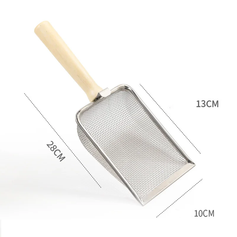 Cat Litter Scoop Stainless Steel Durable Handle Pet Poop Shovel Pet Cleaning Tool Metal Aluminum Alloy Cat Litter Scoop For Cat
