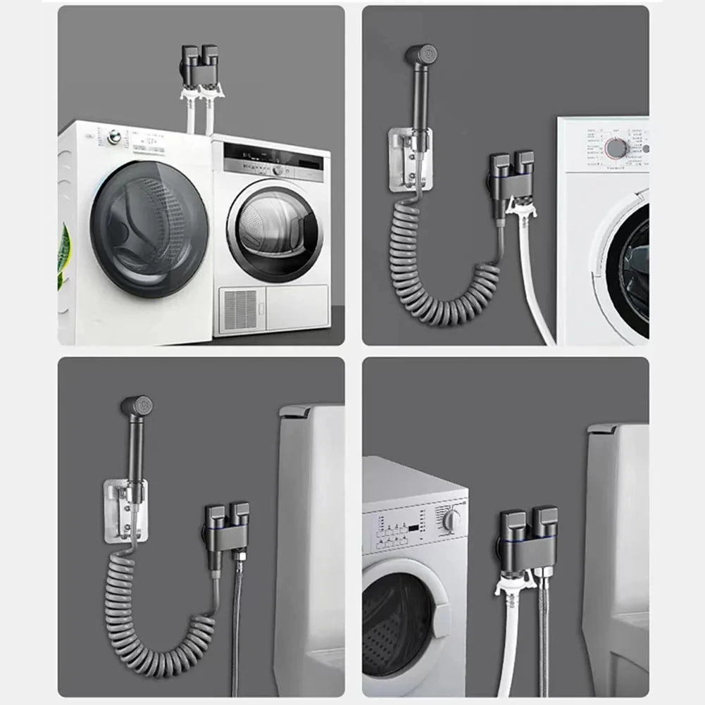 Double Control Washing Machine Faucet Toilet Triangle Valve Point Interface Washing Machine Faucet