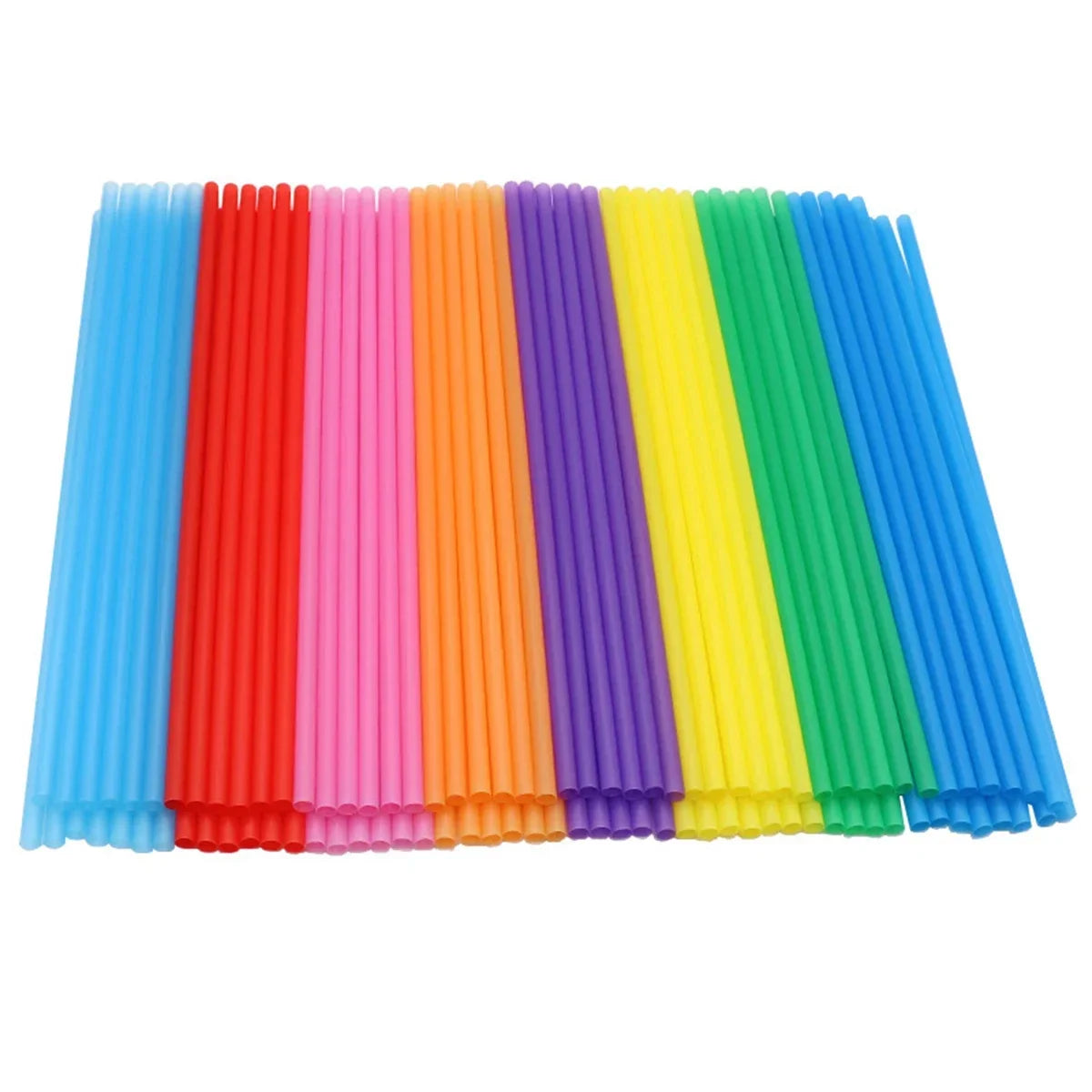100pcs-Colorful Drinking plastique Straws