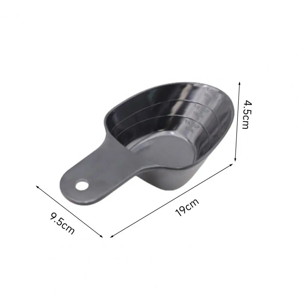 Pet Food Spoon Accurate Measurements 1 Cup 1/2 Cup 1/4 Cup Food Measuring Tool Space Saving Design Pet Spoon For Dogs Cats