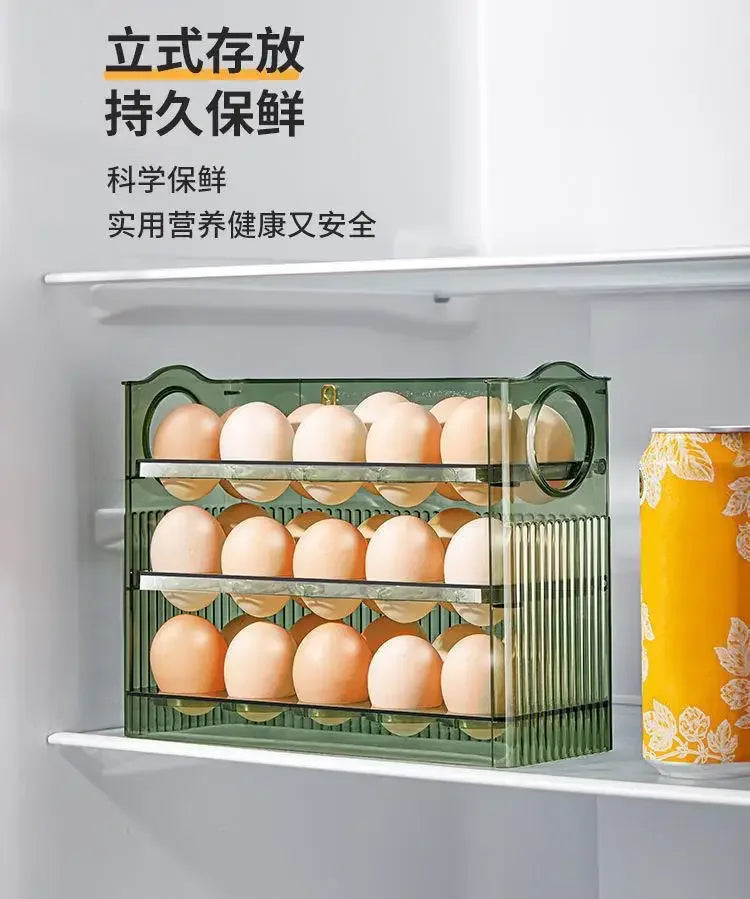 Egg Storage Box Refrigerator Organizer Food Containers Egg Fresh-keeping Case Holder Tray Dispenser Kitchen Storage Boxes
