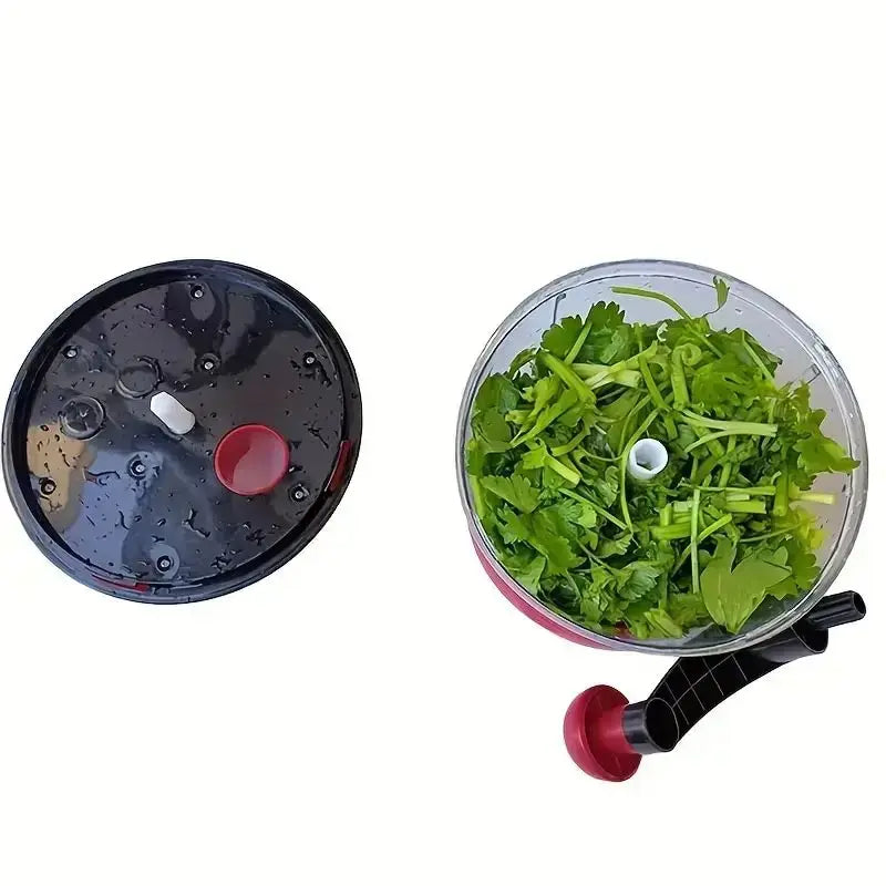 1pc Red Easoning Chili Garlic Slicer Manual Multifunctional Food Processor Vegetable Fruit Chop Up Machine