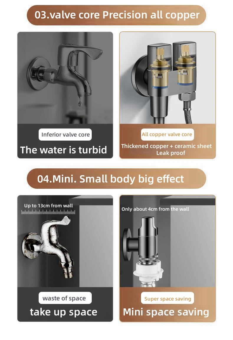 Bidet Toilet Sprayer Set Spray Water Bathroom Handheld Bidet Sprayer Toilet Shower Double Outlet Angle Valve Toilet Accessories