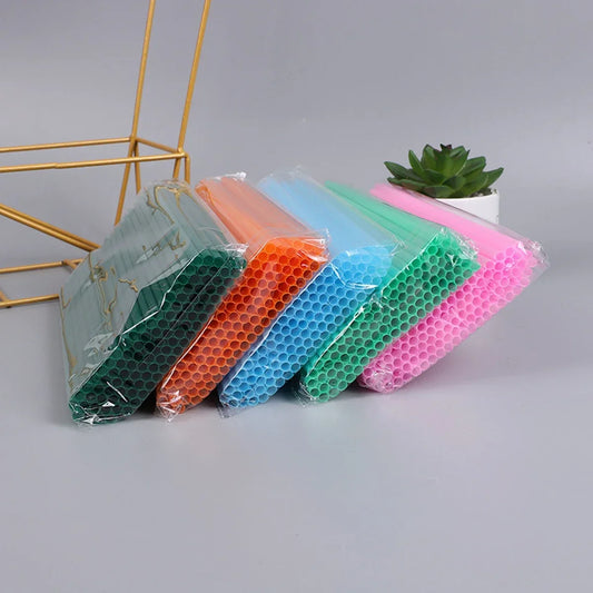 100pcs-Colorful Drinking plastique Straws
