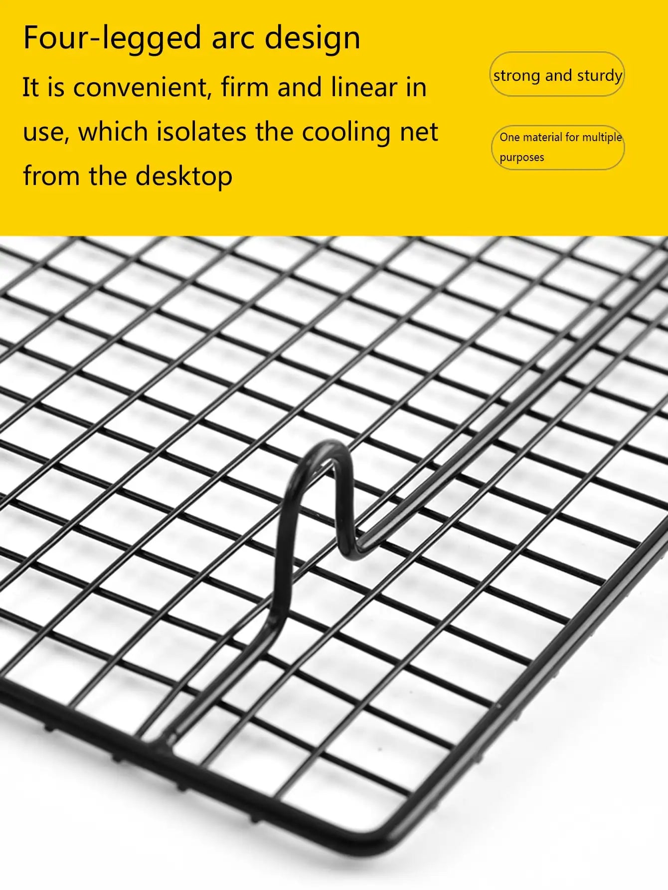 1pc-High Carbon Steel Nonstick Cake Cooling Rack Cooling Grid Tray Biscuit Cookie Biscuits Bread Muffins Cake Cooler Rack Stand