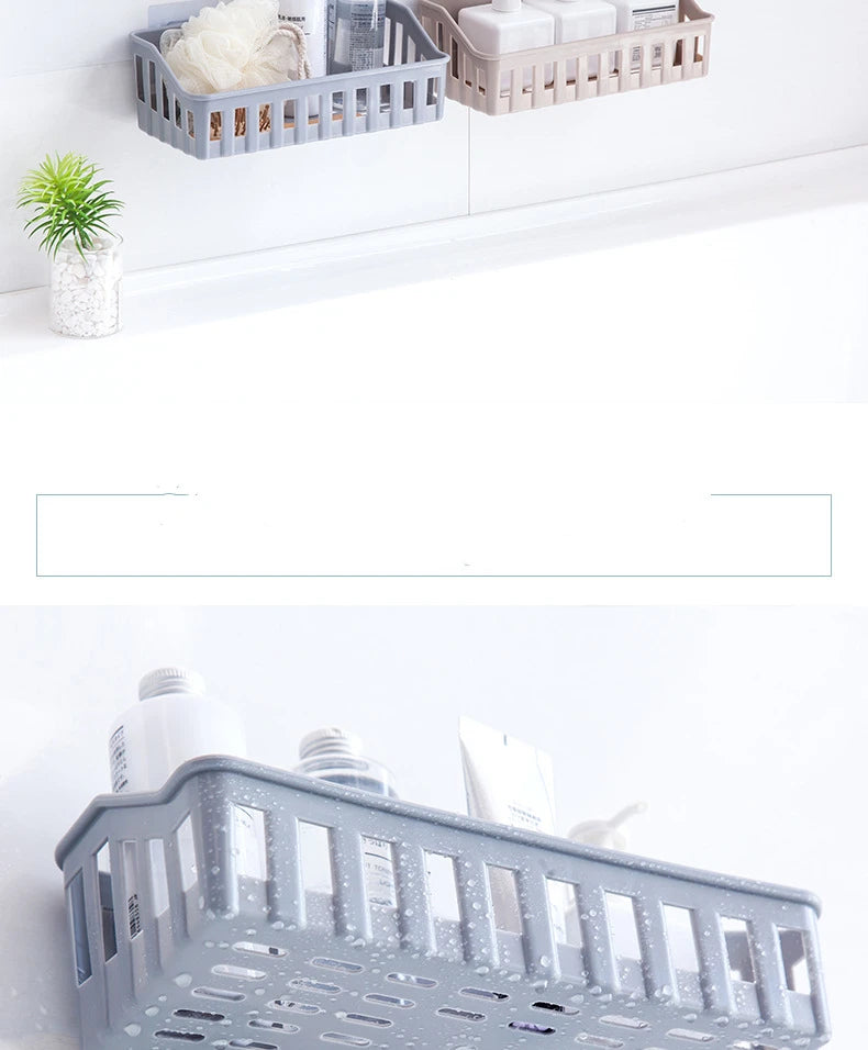 Bathroom storage rack Bathroom adhesive storage rack Hook Home corner shower rack Storage rack Bathroom accessories
