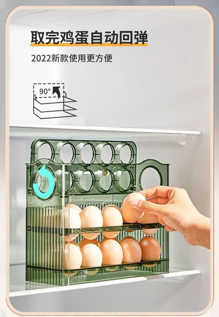 Egg Storage Box Refrigerator Organizer Food Containers Egg Fresh-keeping Case Holder Tray Dispenser Kitchen Storage Boxes