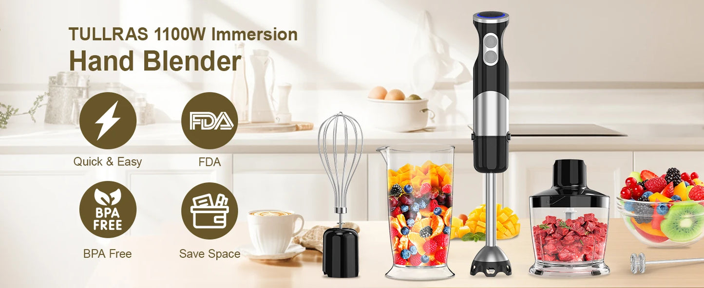 Immersion Blender 5-in-1 Handheld Blender