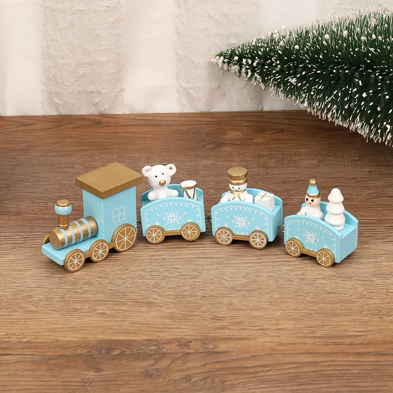 Plastic Christmas Train Merry Christmas Decorations for Home 2024 Cristmas Ornament Xmas Noel Gifts Happy New Year 2025