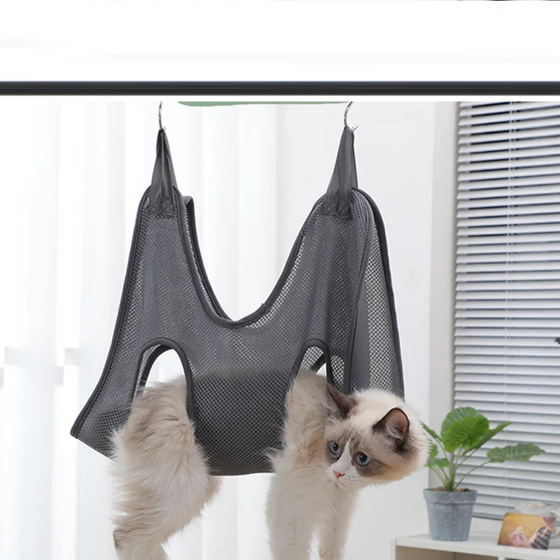 Cat Grooming nail cutting anti scratch bite fixed bag bath Trimming Restraint Bag Pet Beauty hammock hanging Pet Supplies
