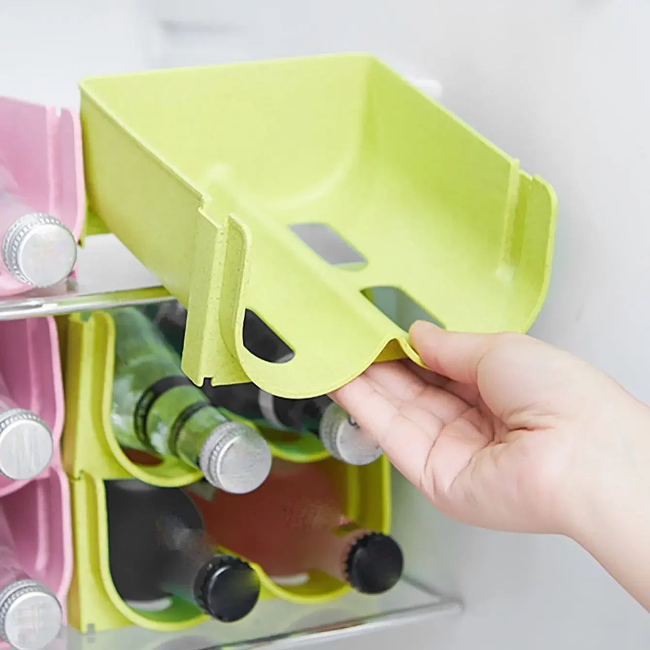 3pcs- Wheat straw refrigerator storage rack