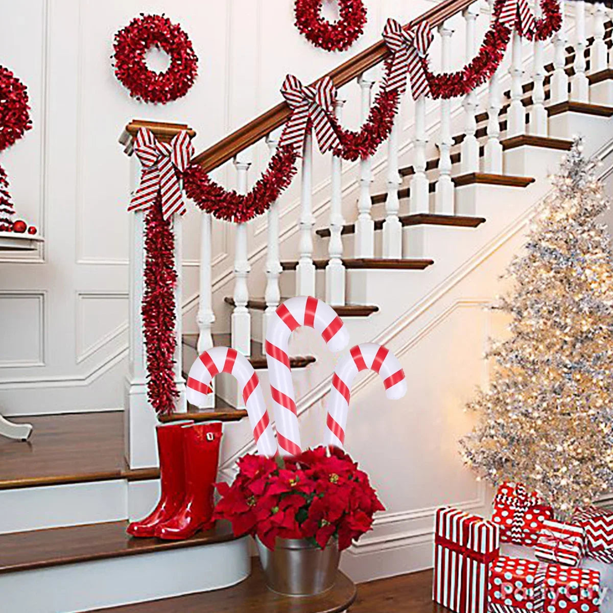 Xmas Inflatable Christmas Candy Cane Stick 2025 Christmas Decoration Xmas Decorations For Home 2024 Xmas Navidad Natal