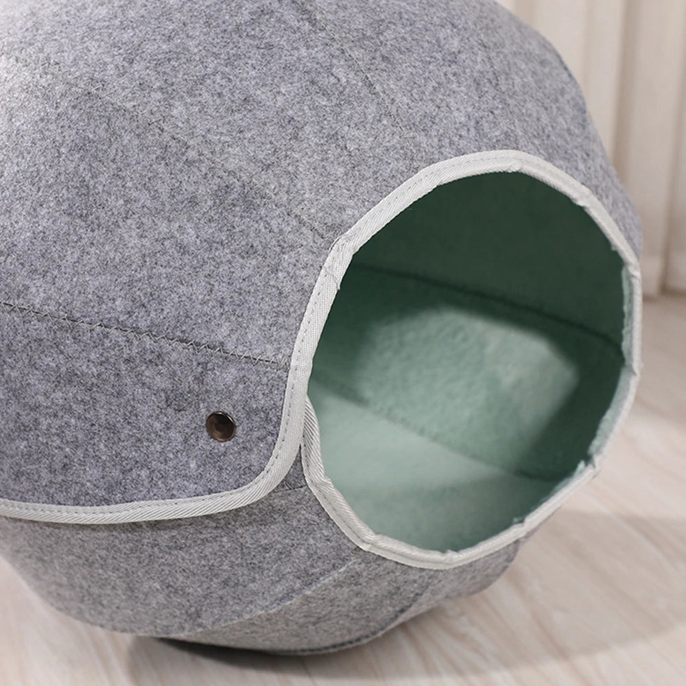 1pcs Pet Spherical Foldable Multiplayability Cat Toy Bed Interactive Cat Tunnel Toy Dual-Use Indoor Toy Cat House Kitten Mat