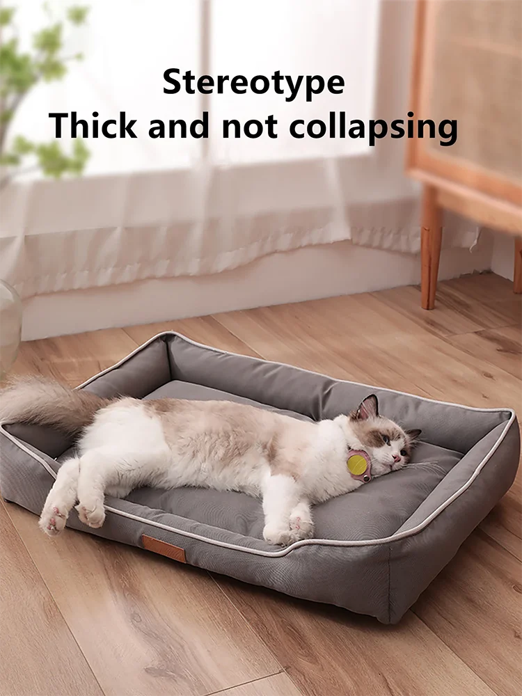 Waterproof Dog Bed 600D Oxford Cloth Pet Dogs Mat Beds Soft Thickened PP Cotton Filling Bite-resistant Pets Dog Accessories