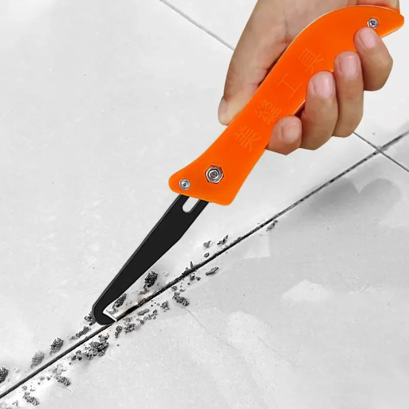 Professional Gap Hook Knife Ceramic Tile Floor Tile Repair Tool Cleaner Old Mortar Cleaning Dust Removal Steel Construction Tool