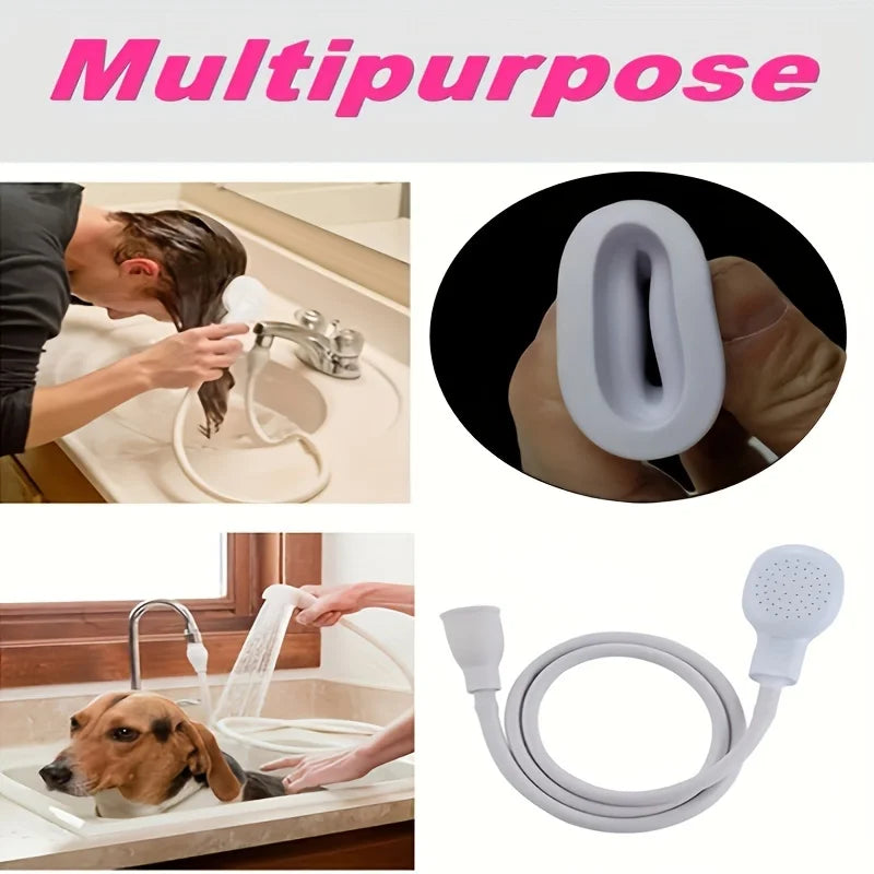 Pet Shower Multifunctional Simple Plug-in PetCleaning and Grooming ToolCat and Dog Bath Quick-Connect Nozzle Cleaning Supplies
