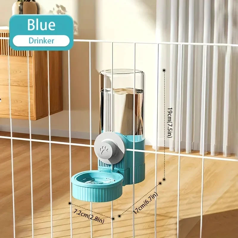 New Hanging Automatic Pet Food Feeder Water Dispenser Gravity Cat Auto Feeder Waterer Set Container Bowl For Cage Dog Feeding