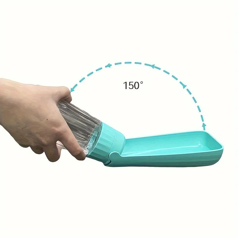 1pc Portable Pet Water Bottle For Dogs Cats, Plastic Pet Foldable Water Dispenser With Lanyard For Outdoor Walking Traveling