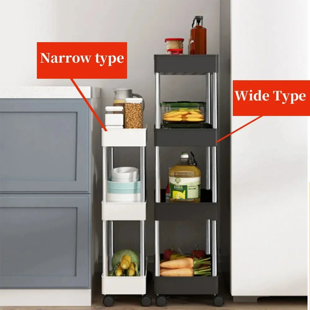 3/4 Tier Rolling Storage Cart