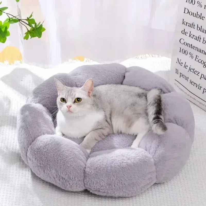 Flower-Shaped Dog Mat Plush Flower-shaped Dog Beds for Small Dogs Comfortable Sleep Cat Bed Indoor and Outdoor Use