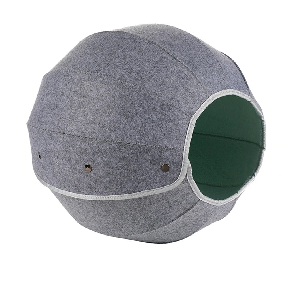 1pcs Pet Spherical Foldable Multiplayability Cat Toy Bed Interactive Cat Tunnel Toy Dual-Use Indoor Toy Cat House Kitten Mat