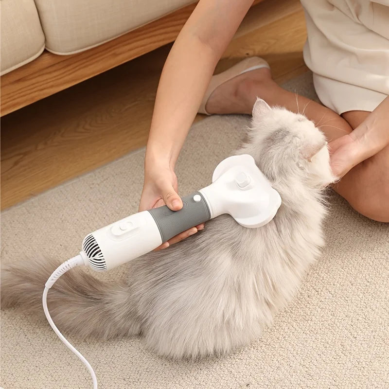 Quiet Pet Grooming Dryer With Comb Brush For Grooming Dogs Cats And Kittens-Fast Drying And Gentle On Fur