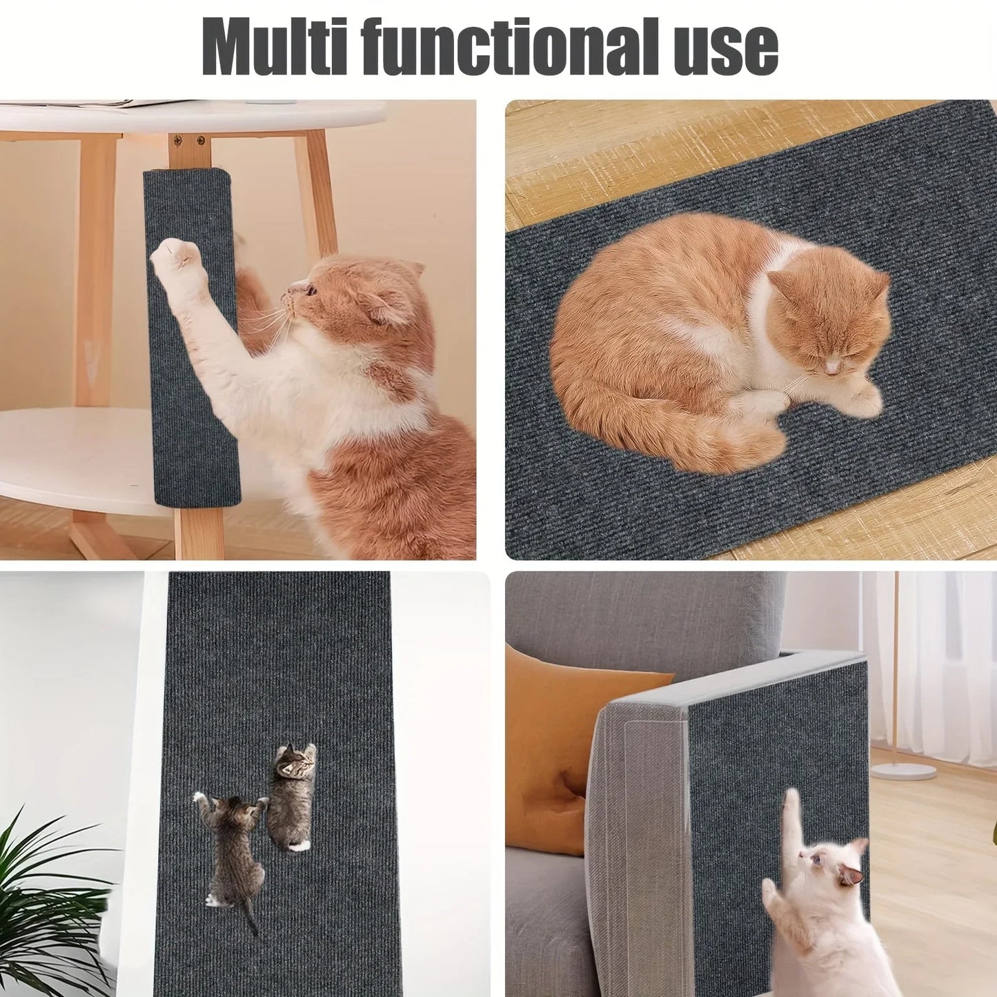 Cat Scratch Mats Self-Adhesive Replacement Cat Scratching Mats Cat Wall Furniture Protector Wear Resistant Mat