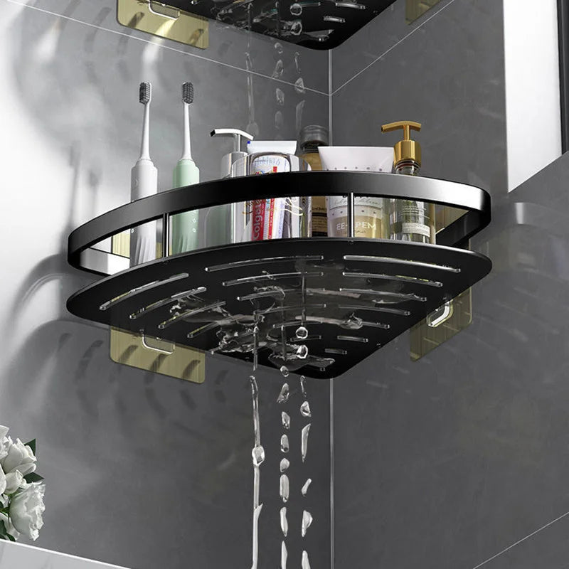 Bathroom Shelf Shampoo Rack Makeup Storage Organizer Shower Shelf Bathroom Accessories No Drill Wall Corner Shelf