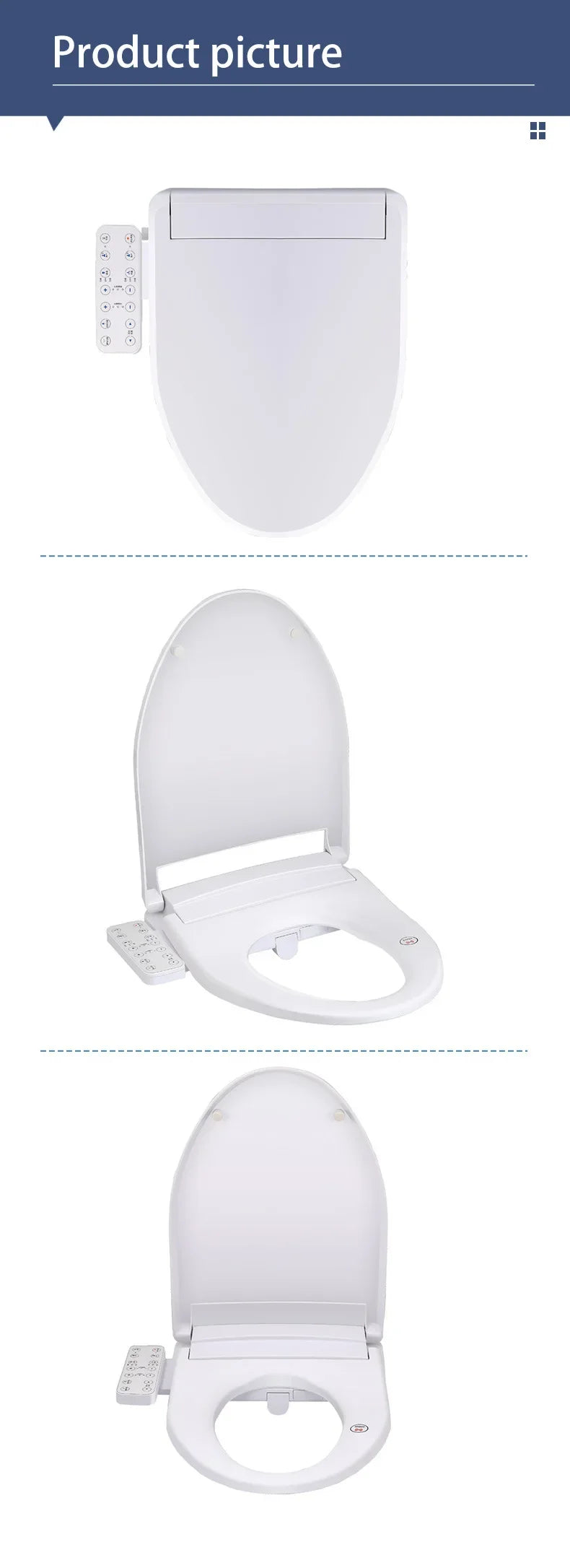 Instant Electric Heating Cover Intelligent Toilet Wholesale PP Board Bidet