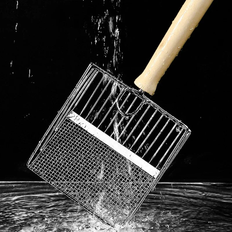 Cat Litter Scoop Stainless Steel Durable Handle Pet Poop Shovel Pet Cleaning Tool Metal Aluminum Alloy Cat Litter Scoop For Cat