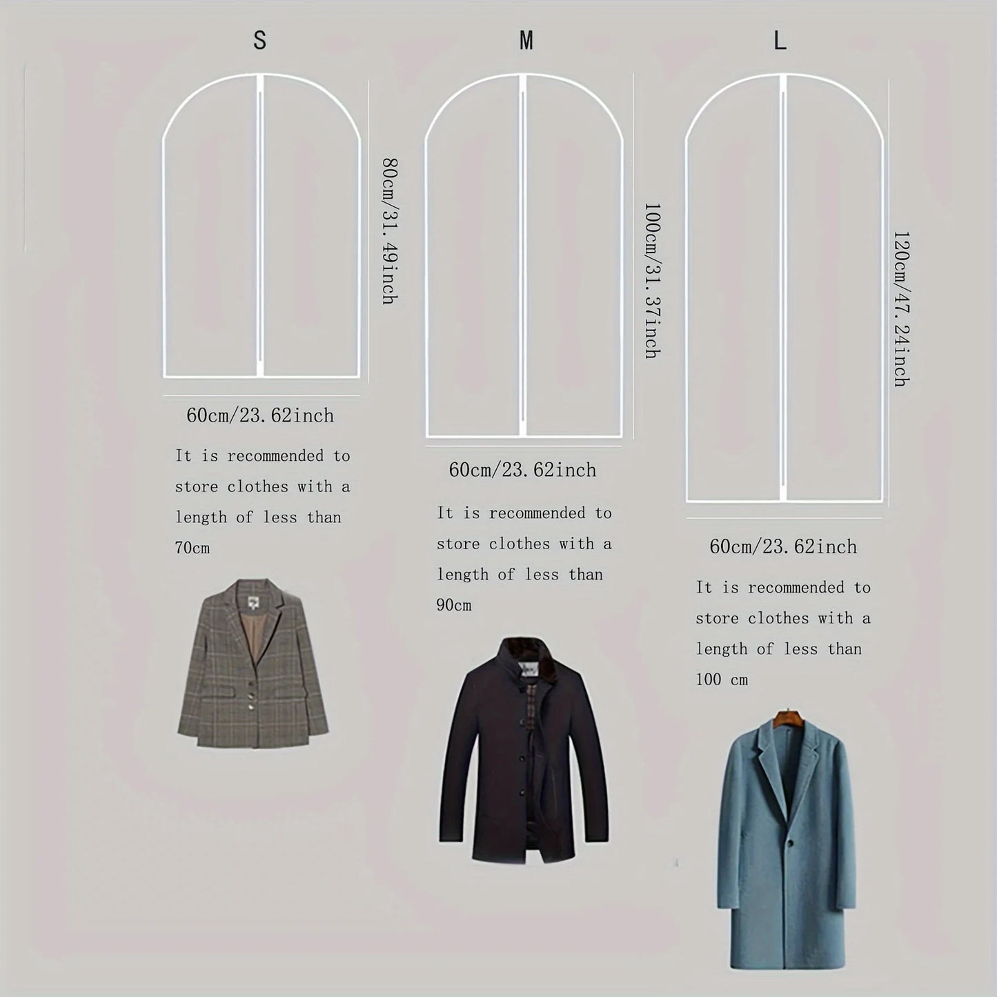 1pc Transparent Three-dimensional Clothes Dust Bag, Clothes Dust Cover, Suit Coat Dust-proof Hanging Clothes Bag, Home Storage &