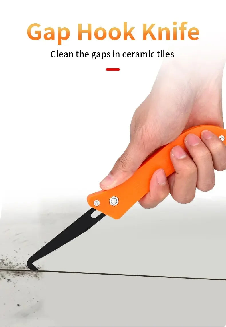 Professional Gap Hook Knife Ceramic Tile Floor Tile Repair Tool Cleaner Old Mortar Cleaning Dust Removal Steel Construction Tool