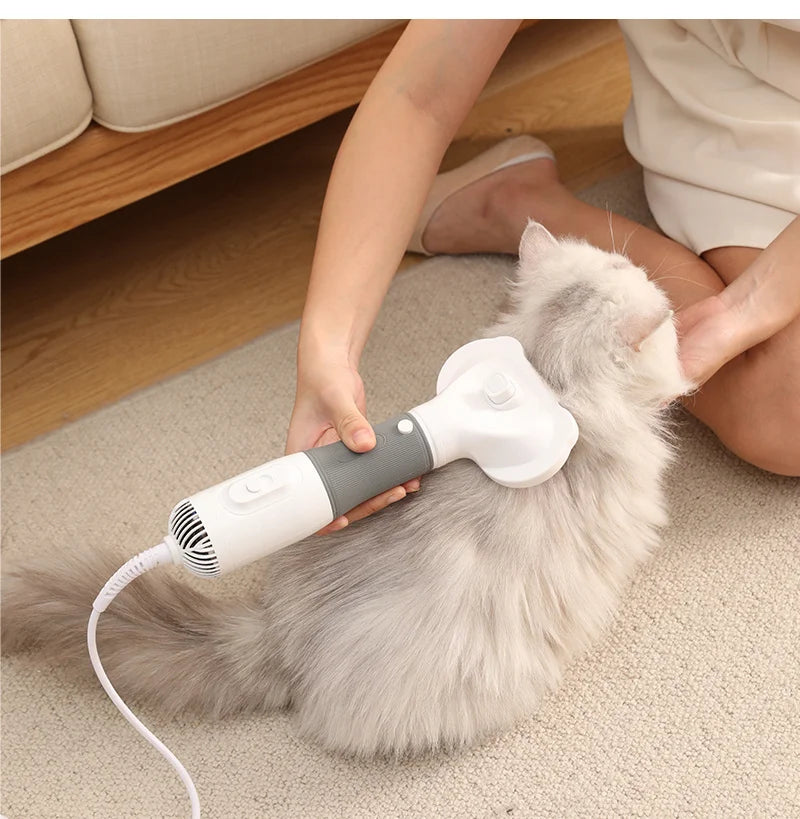 Quiet Pet Grooming Dryer With Comb Brush For Grooming Dogs Cats And Kittens-Fast Drying And Gentle On Fur