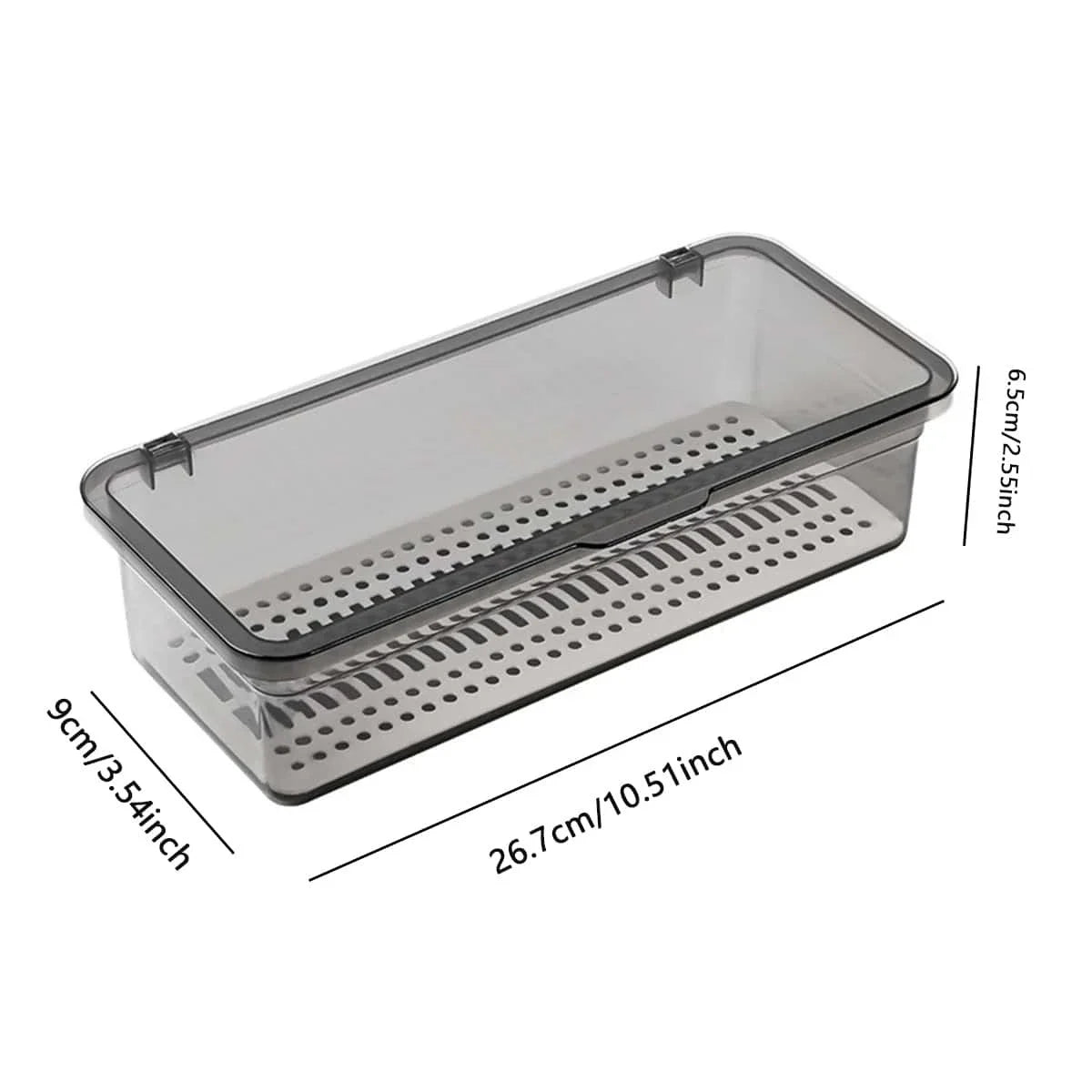 1pc Makeup Brush Storage Box, Dust-proof Transparent Storage Case With Cover Draining Tray, Beauty Egg Eye Shadow Brush Storage