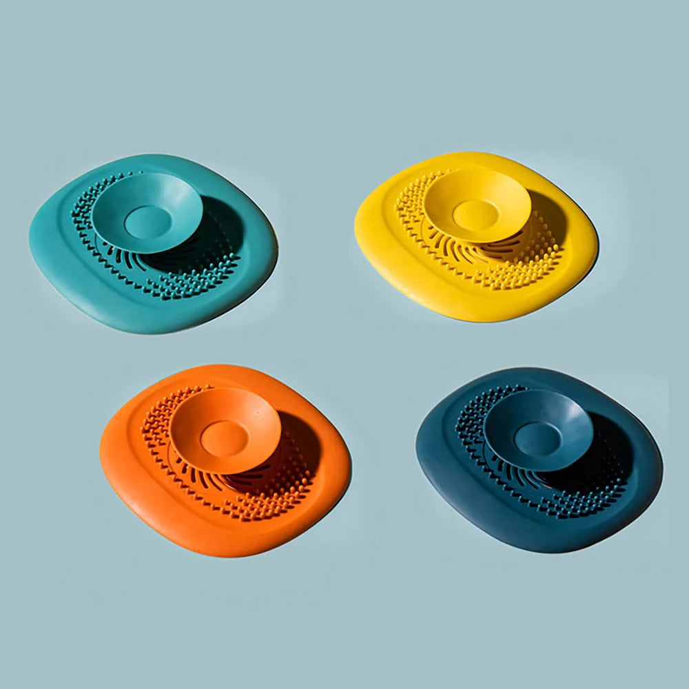 Silicone Kitchen Sink Plug Shower Filter Drain Cover Stopper Sink Strainer Drainer Floor Drain Hair Catcher Bathroom Accessorie