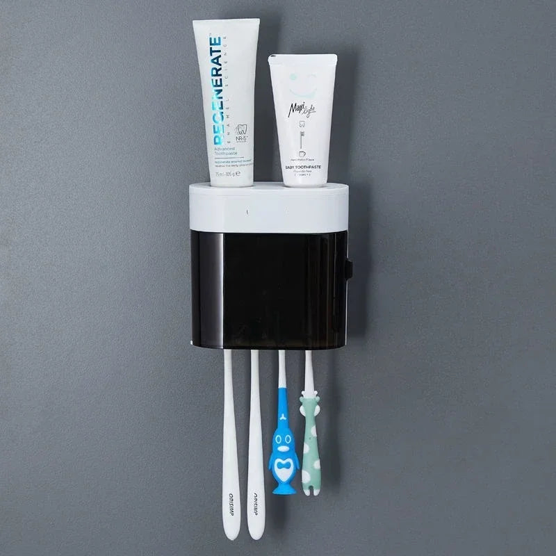 Wall Mounted Automatic Toothpaste Squeezer Toothpaste Dispenser Magnetic Toothbrush Holder Toothpaste Rack Bathroom Accessories
