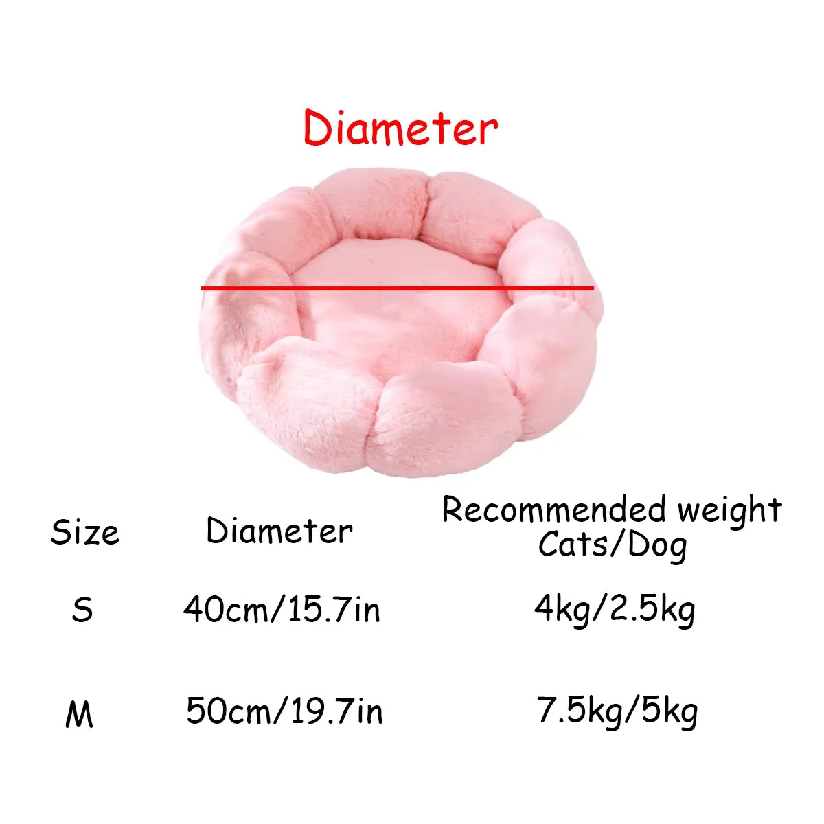 Flower-Shaped Dog Mat Plush Flower-shaped Dog Beds for Small Dogs Comfortable Sleep Cat Bed Indoor and Outdoor Use