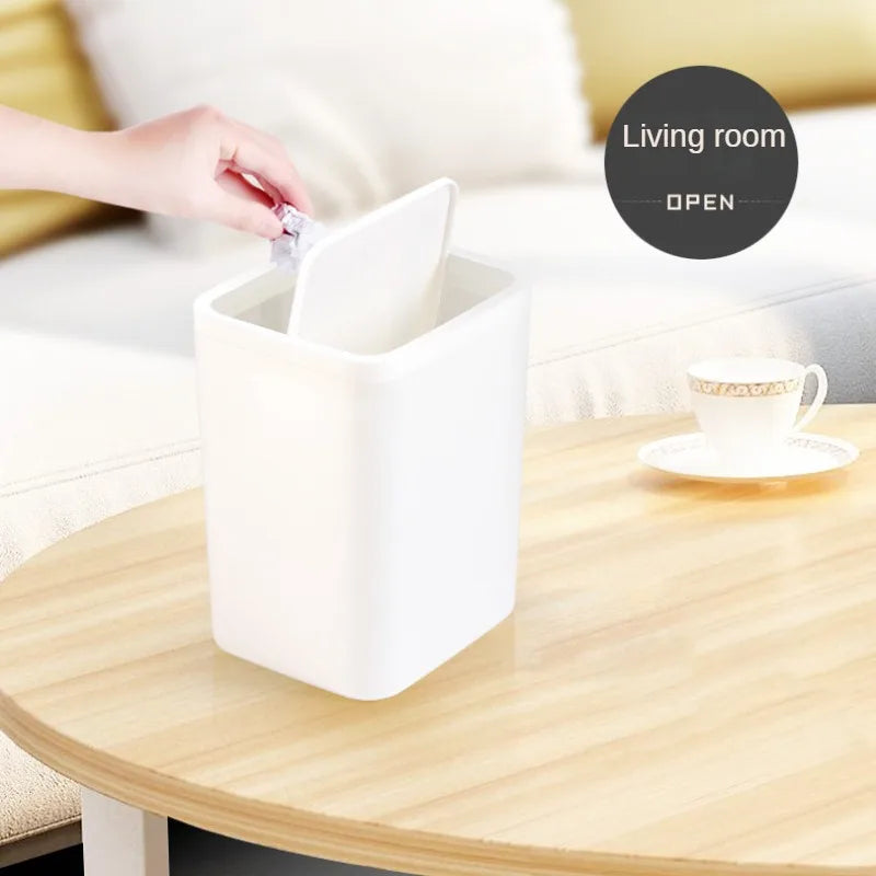 Creative Mini Small Waste Bin Desktop Garbage Basket Home Table Plastic Office Supplies Trash Can Dustbin Sundries Barrel Box
