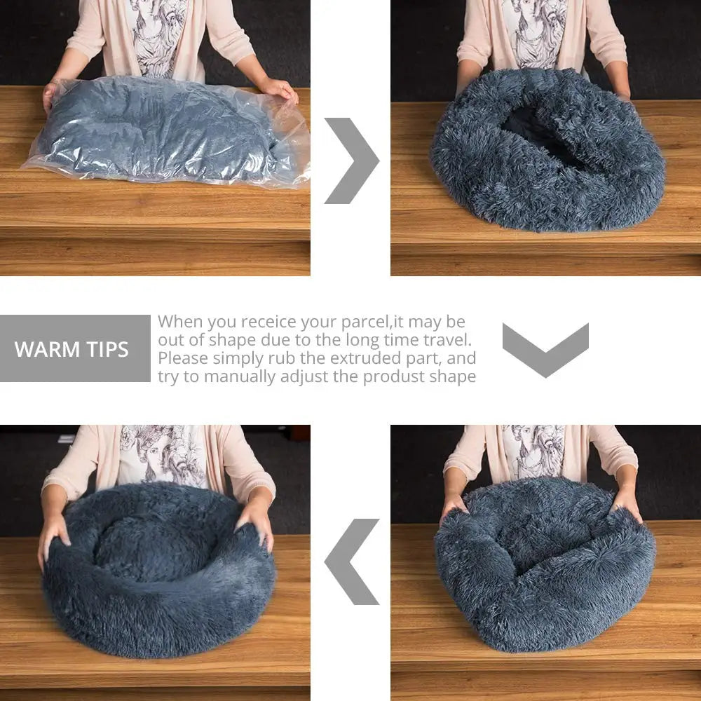 Round Pet Bed for Large Dog