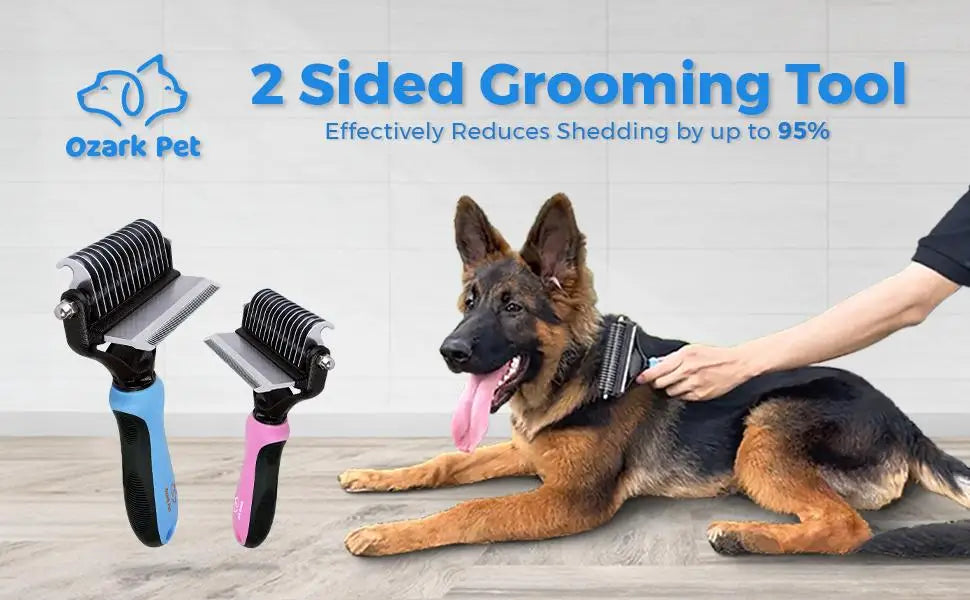 Pet Grooming Cleaning Tool 2 in 1 Pet Shedding Tool Combining Open Knot Hair Removal Hair Comb Hair Removal Comb For Cats Dogs