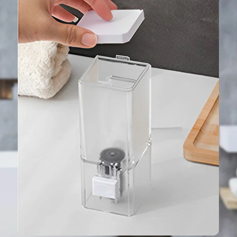 250ml Manual Soap Dispenser Transparent Wall Mounted Bathroom Sanitizer Shampoo Shower Gel Container Bottle