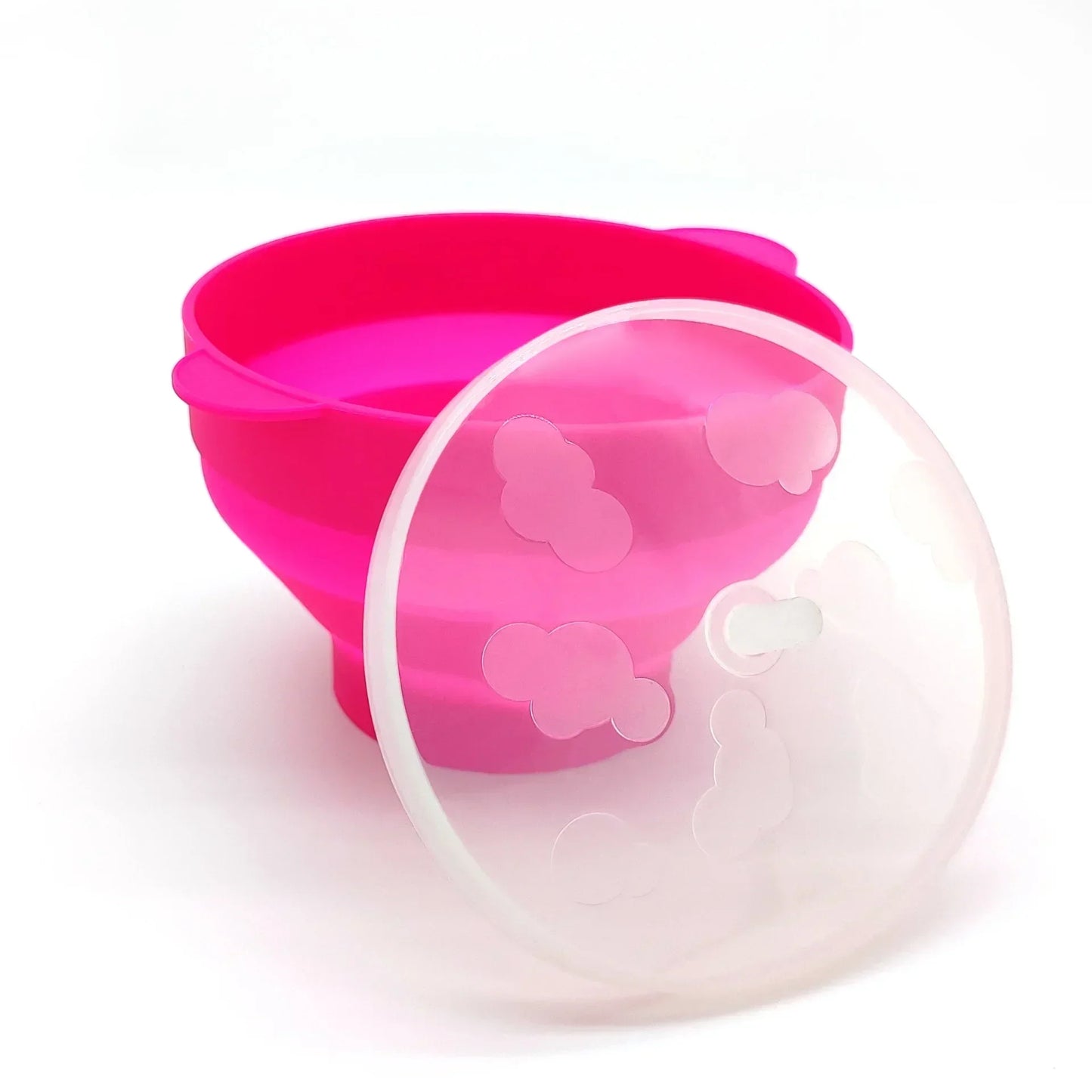 Kitchen Microwave Popcorn Bowl Bucket Silicone DIY Red Popcorn Maker with Lid Chips Fruit Dish High Quality Easy Tools