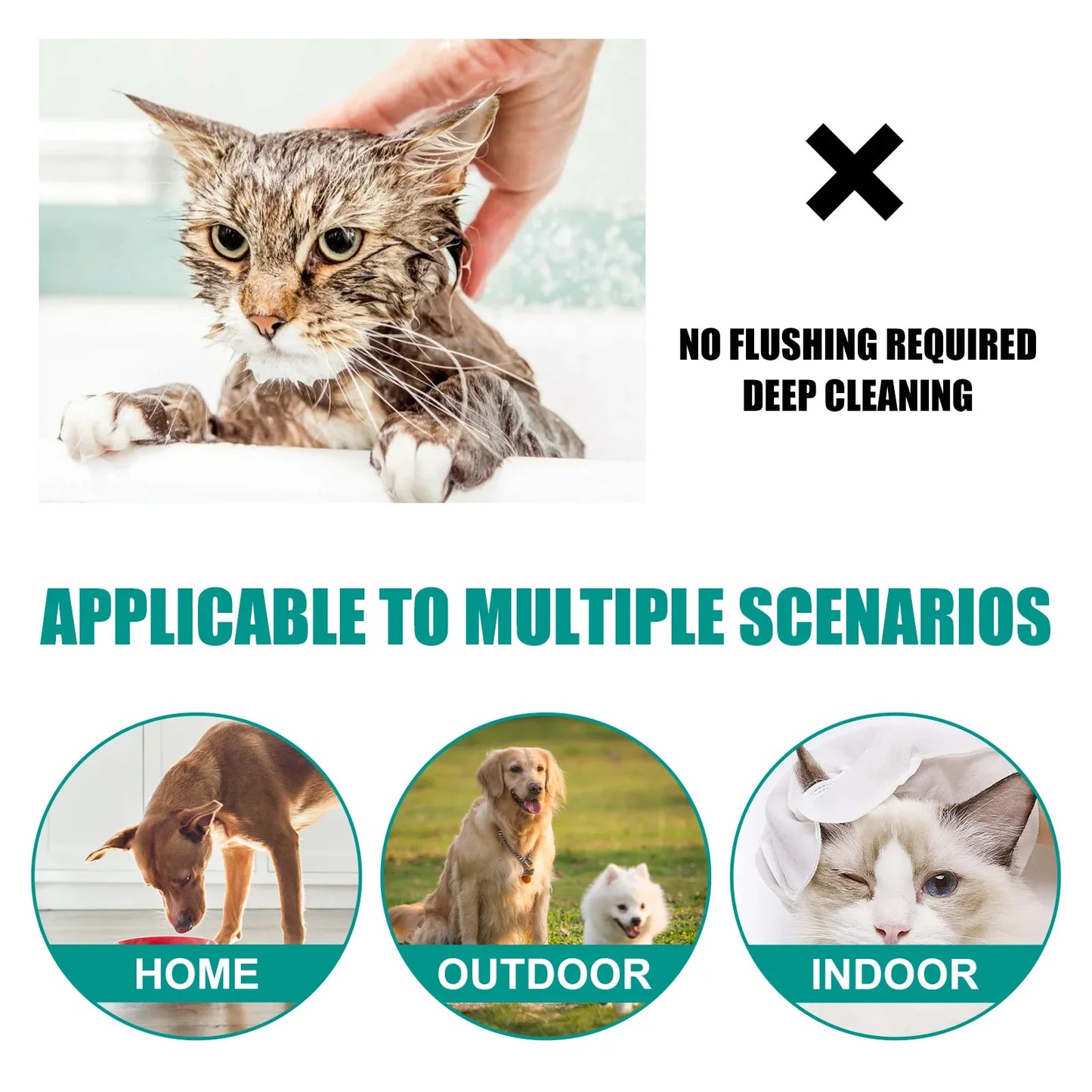 Pet leave-in cleaning gloves Dog bath deodorant deodorant Cat Clean dry cleaning gloves