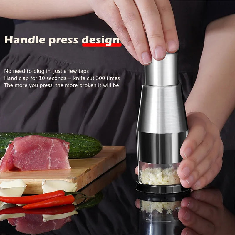 Manual Garlic Press Machine Onion Chopper Garlic Squeezer Fruit Vegetable Crusher Kitchen Chopper Tool