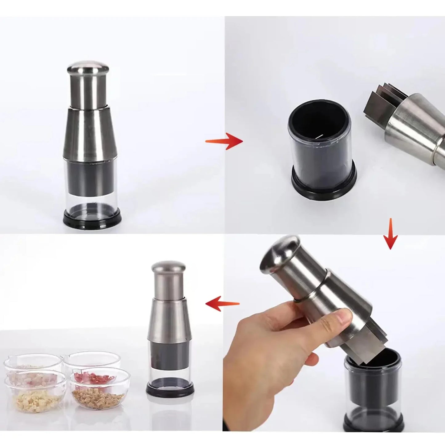 Manual Garlic Chopper Food Crusher Garlic Pressing Handheld Food Processors Slicer Dicer Mixer Kitchen Vegetable Slicer Tool