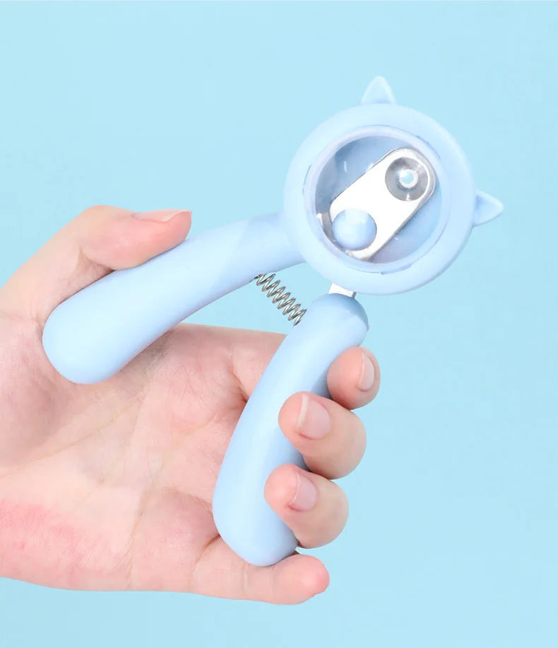 Pet nail clippers for dogs and cats, alloy blades for nail grinding, blister pack, splash-proof nail clippers with file