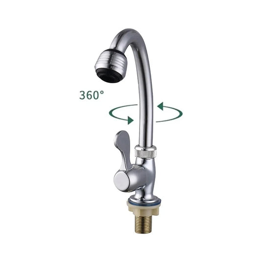 Kitchen Faucet Basin Faucets Sink Taps Single Lever Single Cold Water Mixer Taps Quick Open Faucet 360 Degree Swivel Spout Home